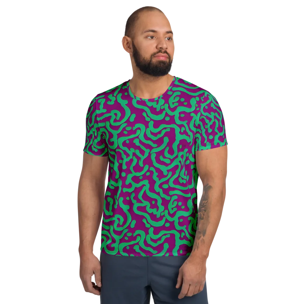 Ultraviolet Drift on Men's Athletic T-Shirt — Front