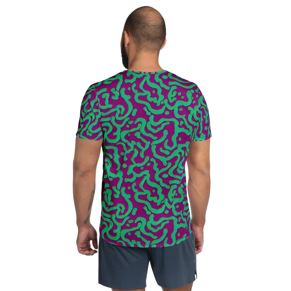 Ultraviolet Drift on Men's Athletic T-Shirt — Back