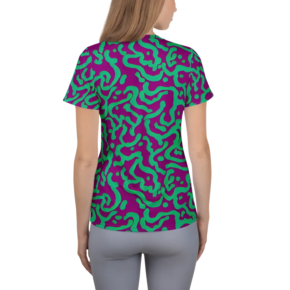 Ultraviolet Drift on Women's Athletic T-Shirt — Back