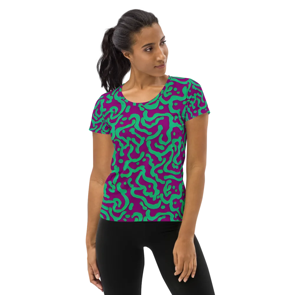 Ultraviolet Drift on Women's Athletic T-Shirt — Front