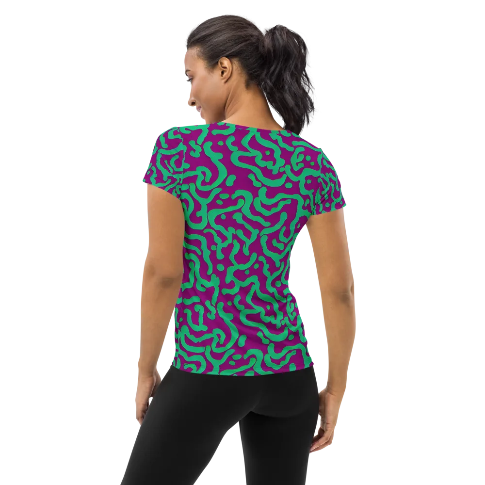 Ultraviolet Drift on Women's Athletic T-Shirt — Back
