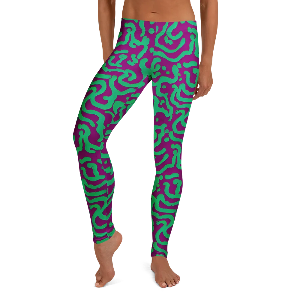 Ultraviolet Drift on Leggings — Front