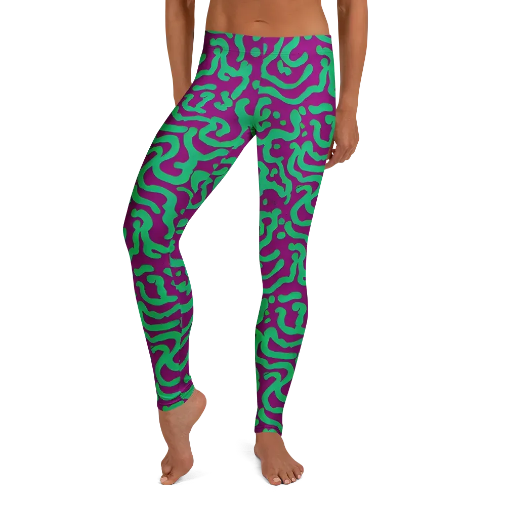Ultraviolet Drift on Leggings — Front