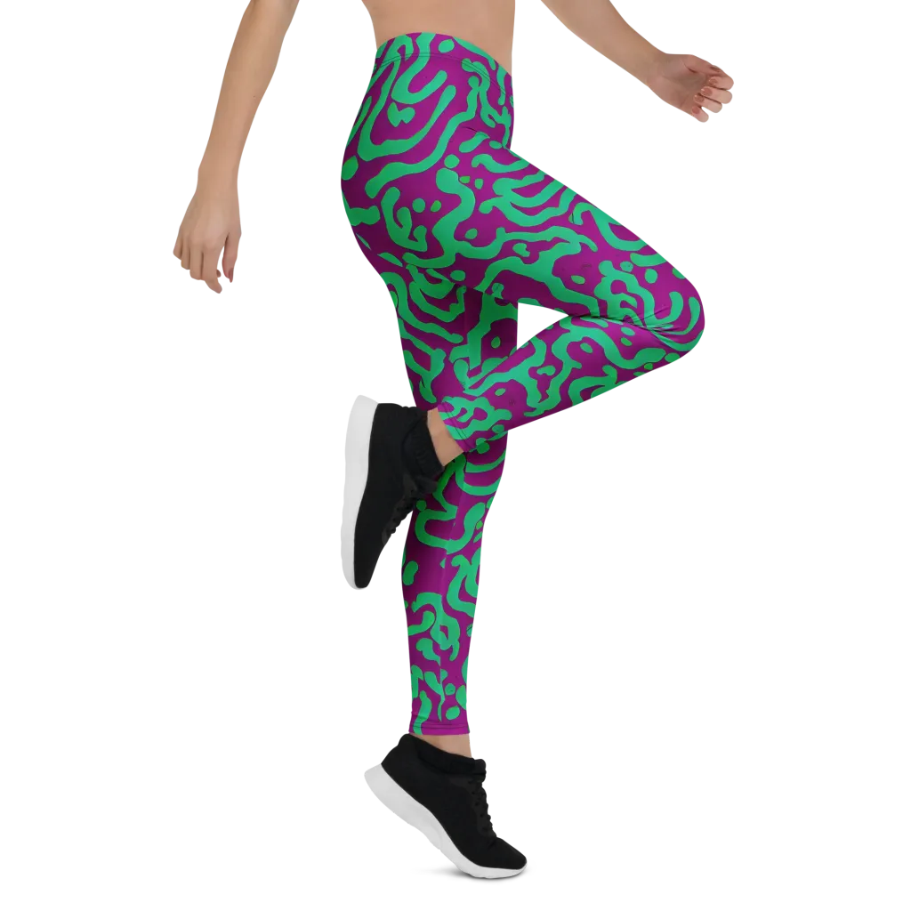 Ultraviolet Drift on Leggings — Right