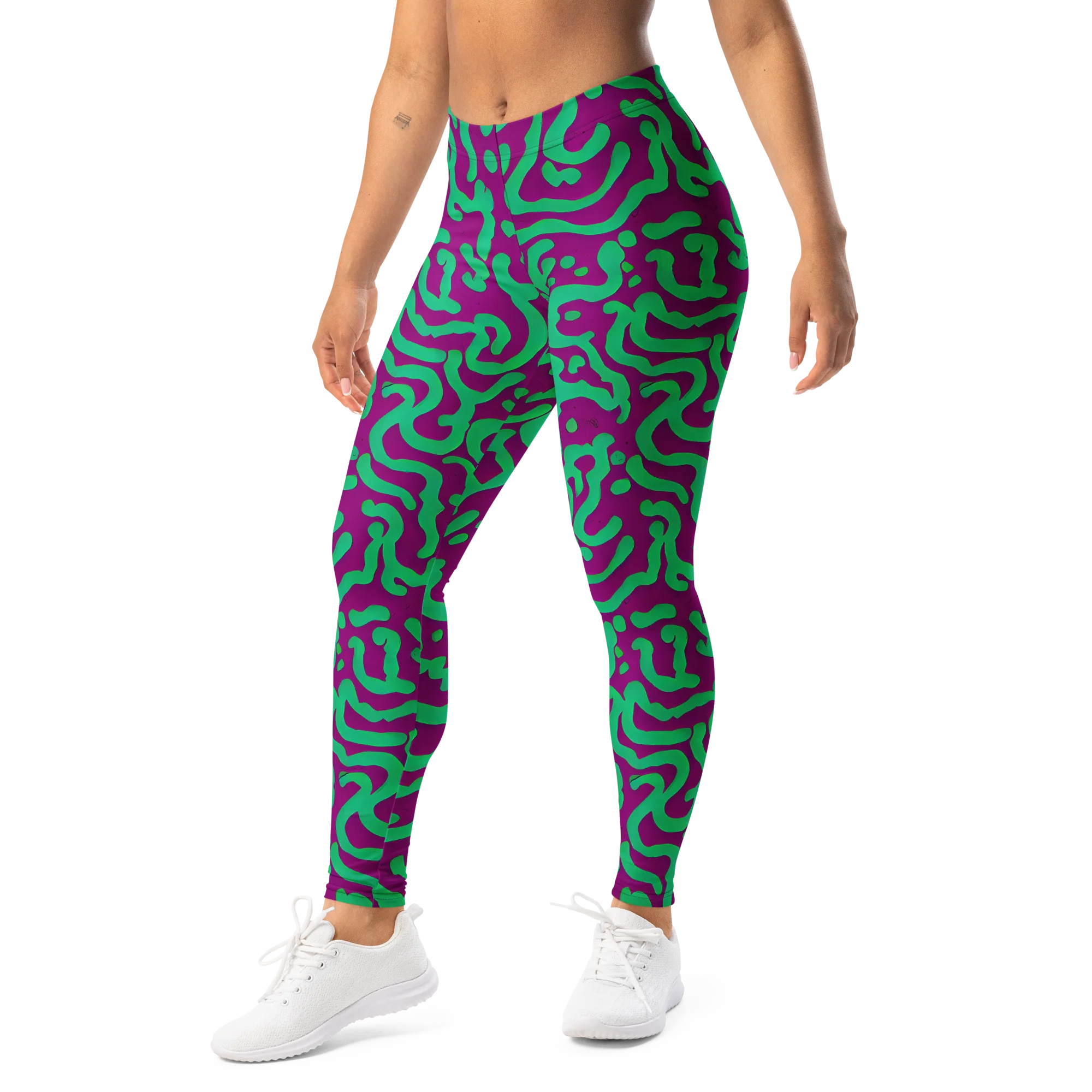 Ultraviolet Drift on Leggings — Left Front