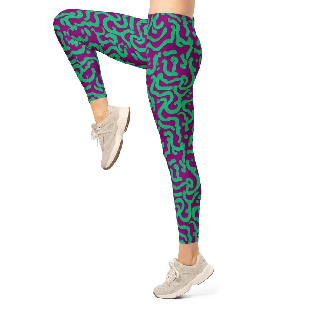 Ultraviolet Drift on Leggings — Left