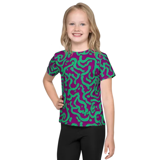 Ultraviolet Drift on a Kids Crew Neck T-Shirt