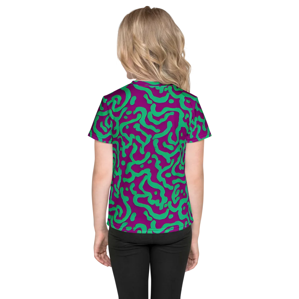 Ultraviolet Drift on Kids Crew Neck T-Shirt — Back