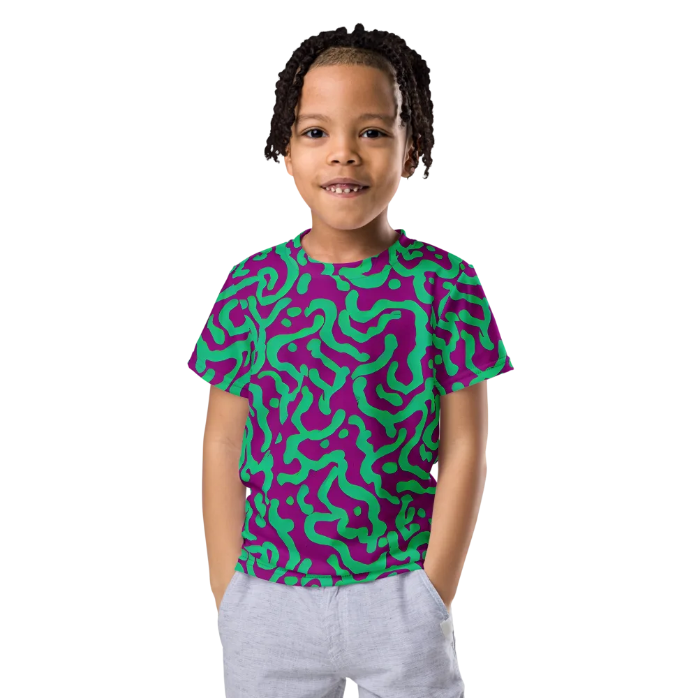 Ultraviolet Drift on Kids Crew Neck T-Shirt — Front
