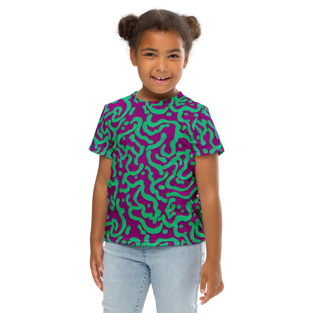Ultraviolet Drift on Kids Crew Neck T-Shirt — Front