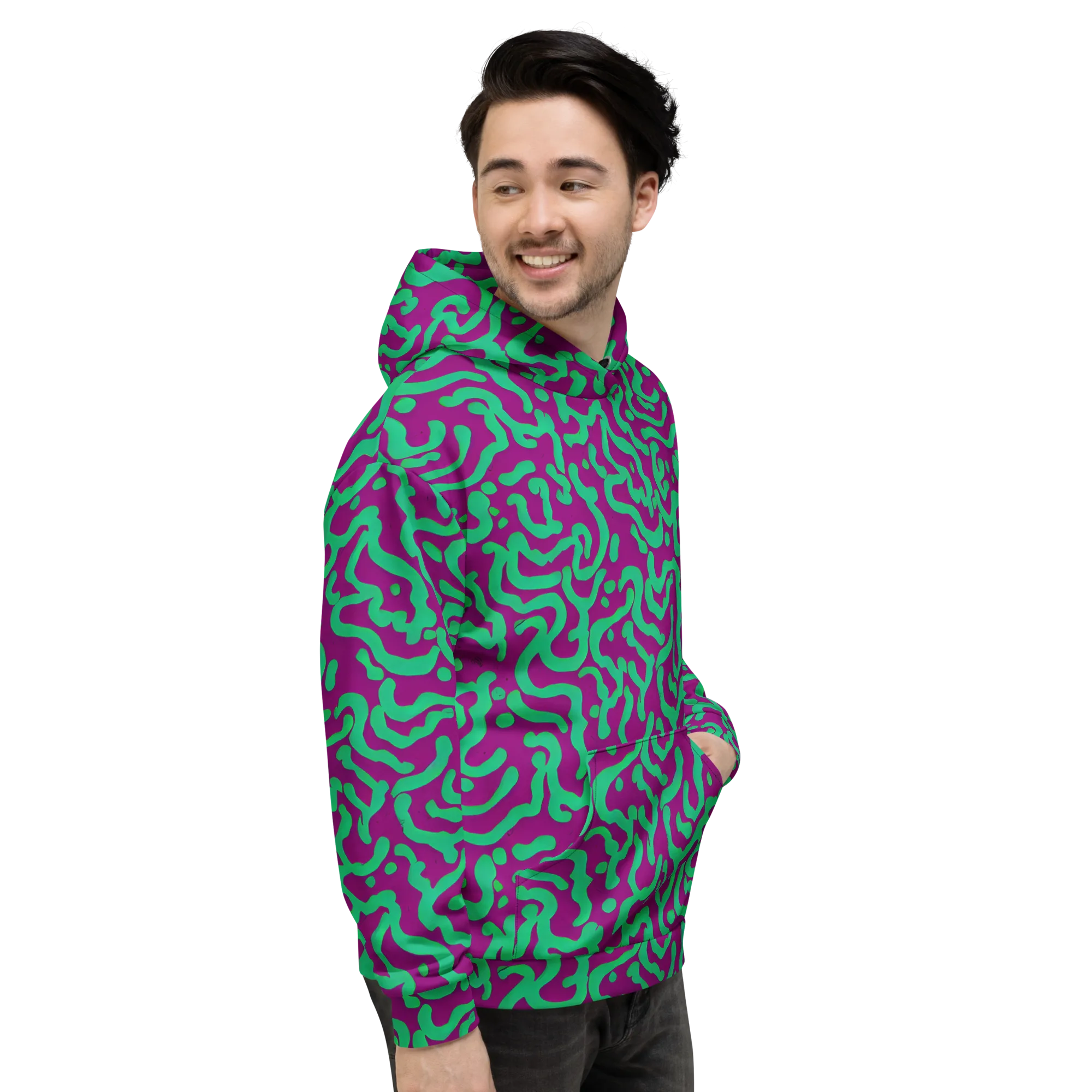 Ultraviolet Drift on Hoodie — Right
