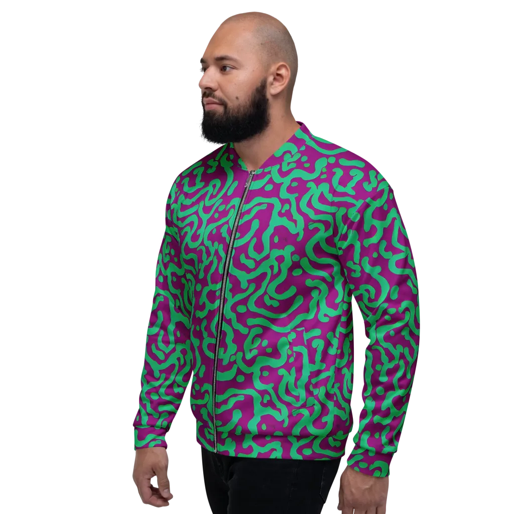 Ultraviolet Drift on Bomber Jacket — Left