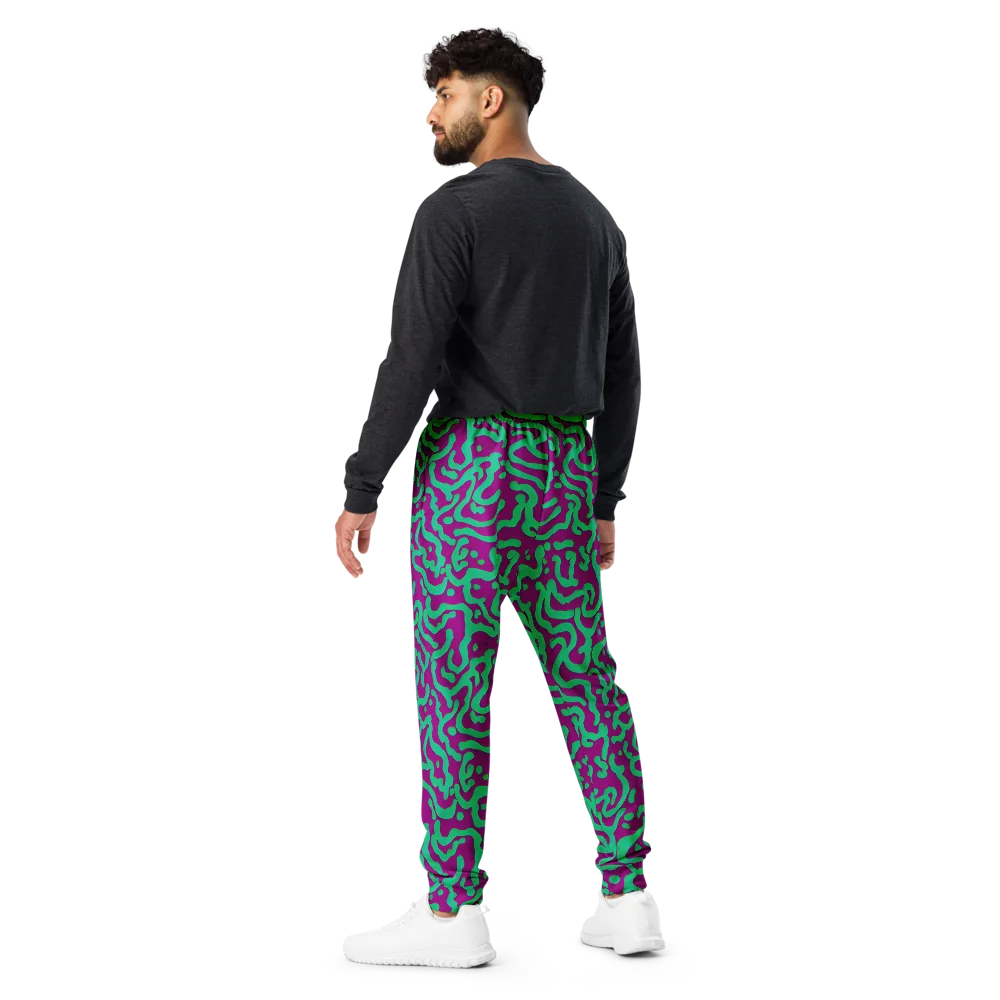 Ultraviolet Drift on Men's Joggers — Back