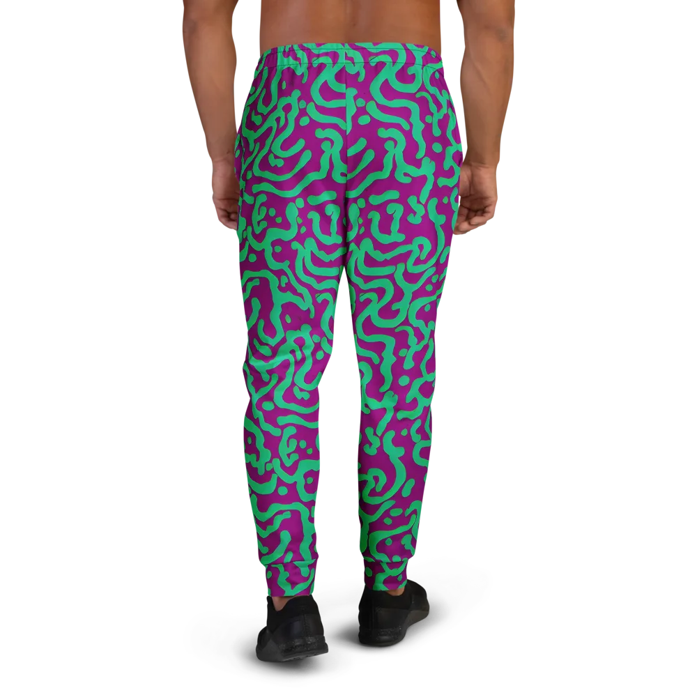 Ultraviolet Drift on Men's Joggers — Back
