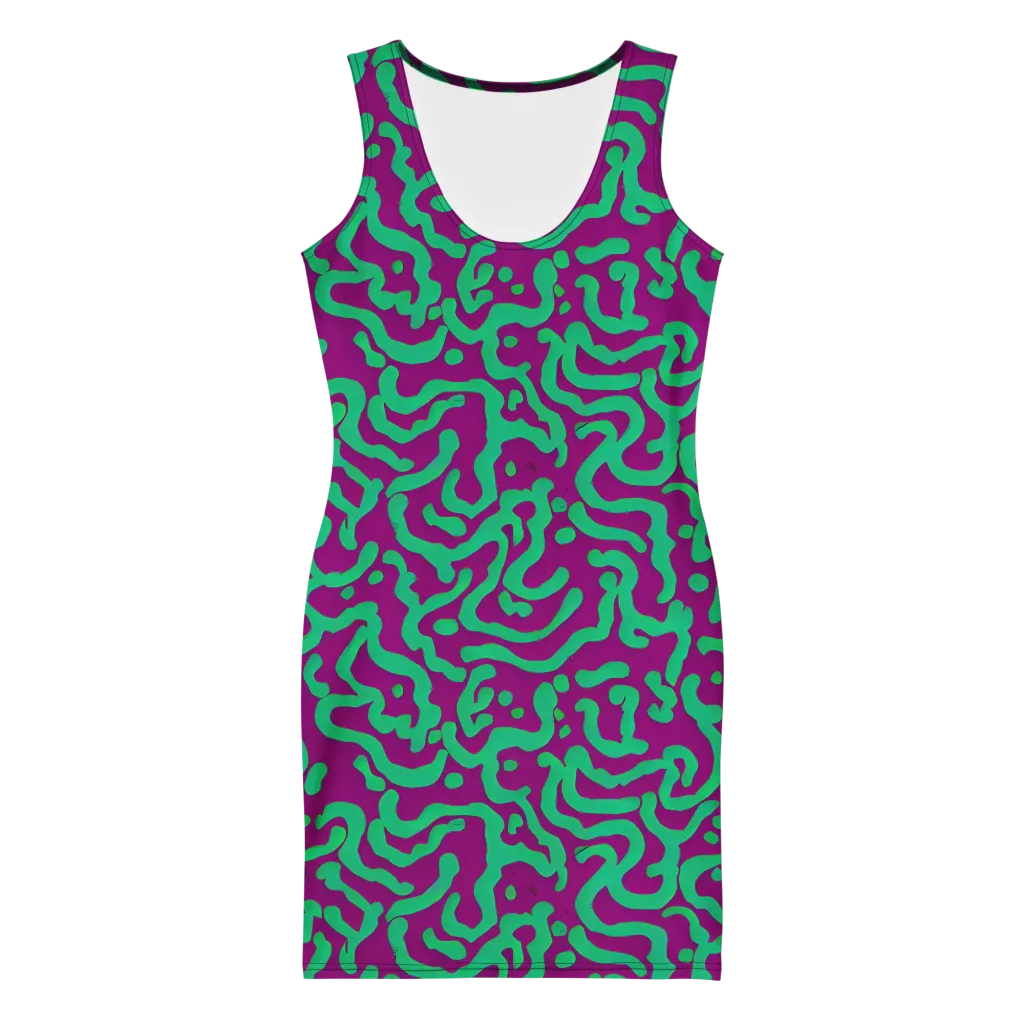 Ultraviolet Drift on Bodycon Dress — Front