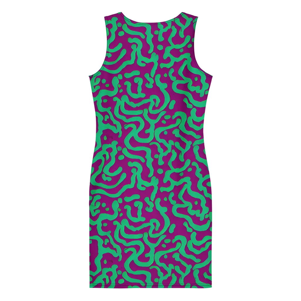 Ultraviolet Drift on Bodycon Dress — Back