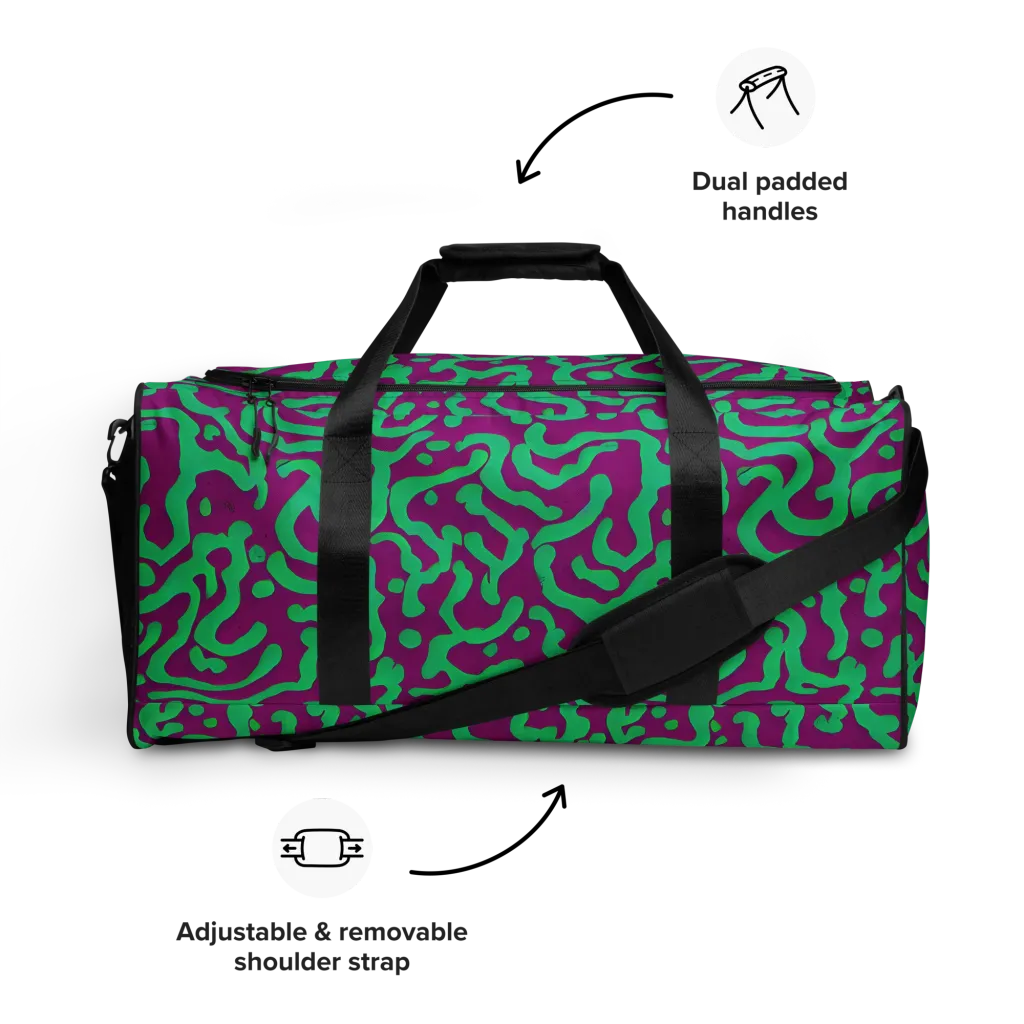 Ultraviolet Drift on Duffle Bag — Front