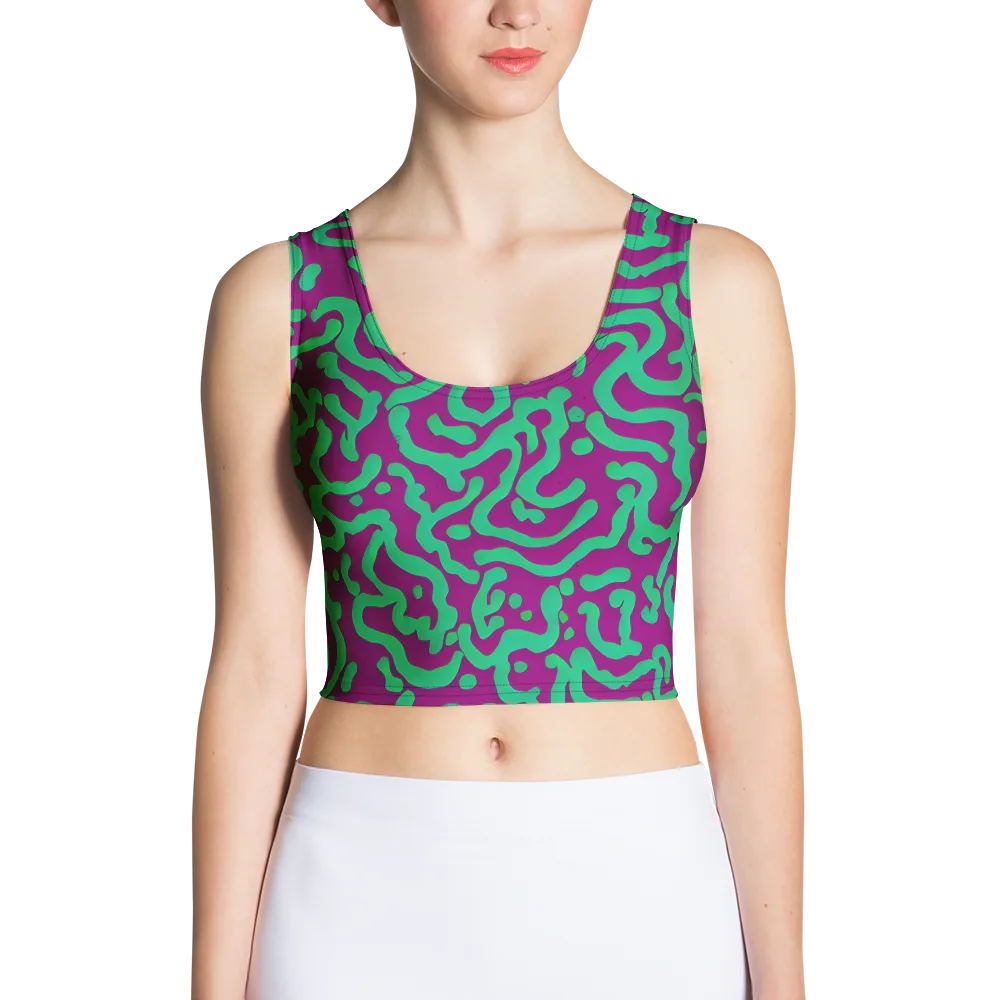 Ultraviolet Drift on Crop Top — Front