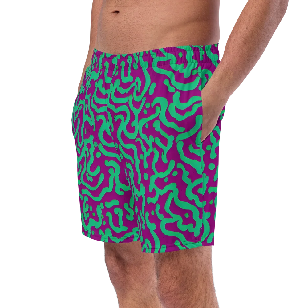 Ultraviolet Drift on Swim Trunks — Left Front