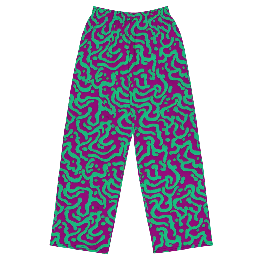 Ultraviolet Drift on Wide-Leg Pants — Front