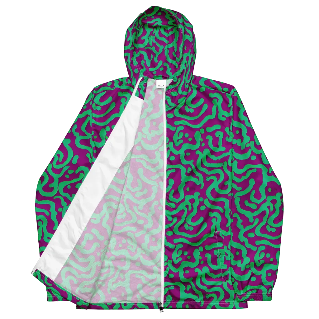 Ultraviolet Drift on Men's Windbreaker — Front