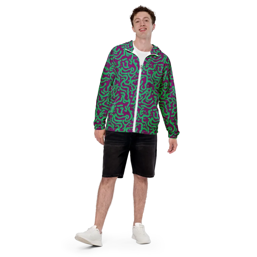 Ultraviolet Drift on Men's Windbreaker — Front