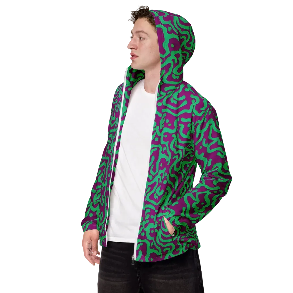 Ultraviolet Drift on Men's Windbreaker — Left Front