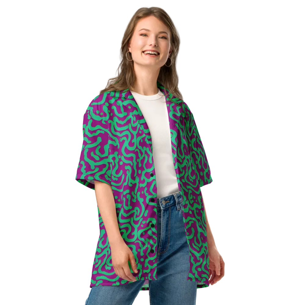 Ultraviolet Drift on Button Shirt — Front
