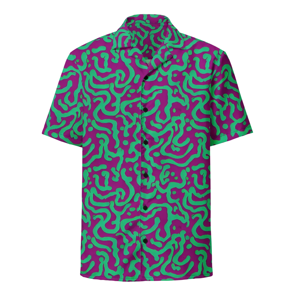 Ultraviolet Drift on Button Shirt — Front