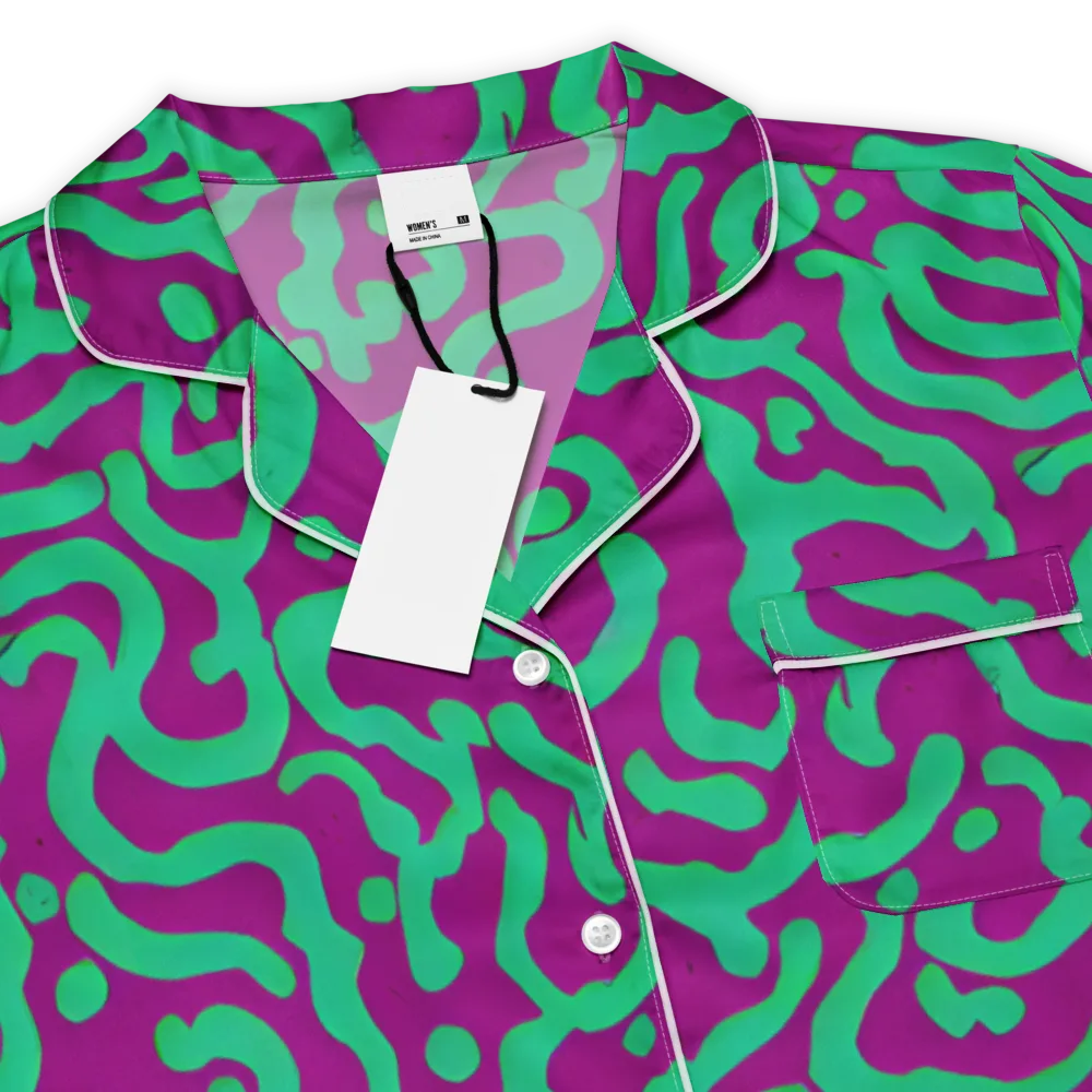 Ultraviolet Drift on Women's Short Sleeve Pajama Top — Product details