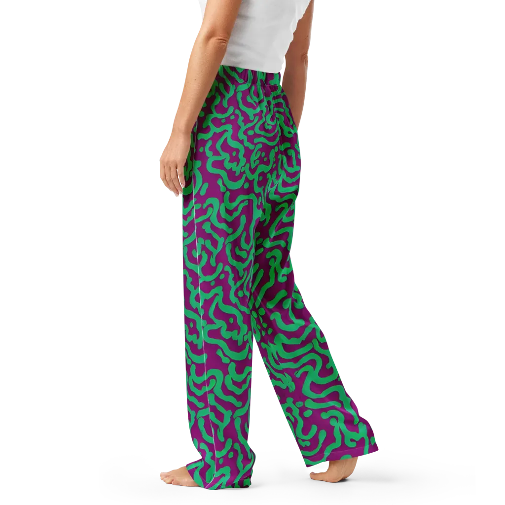 Ultraviolet Drift on Women's Pajama Pants — Left