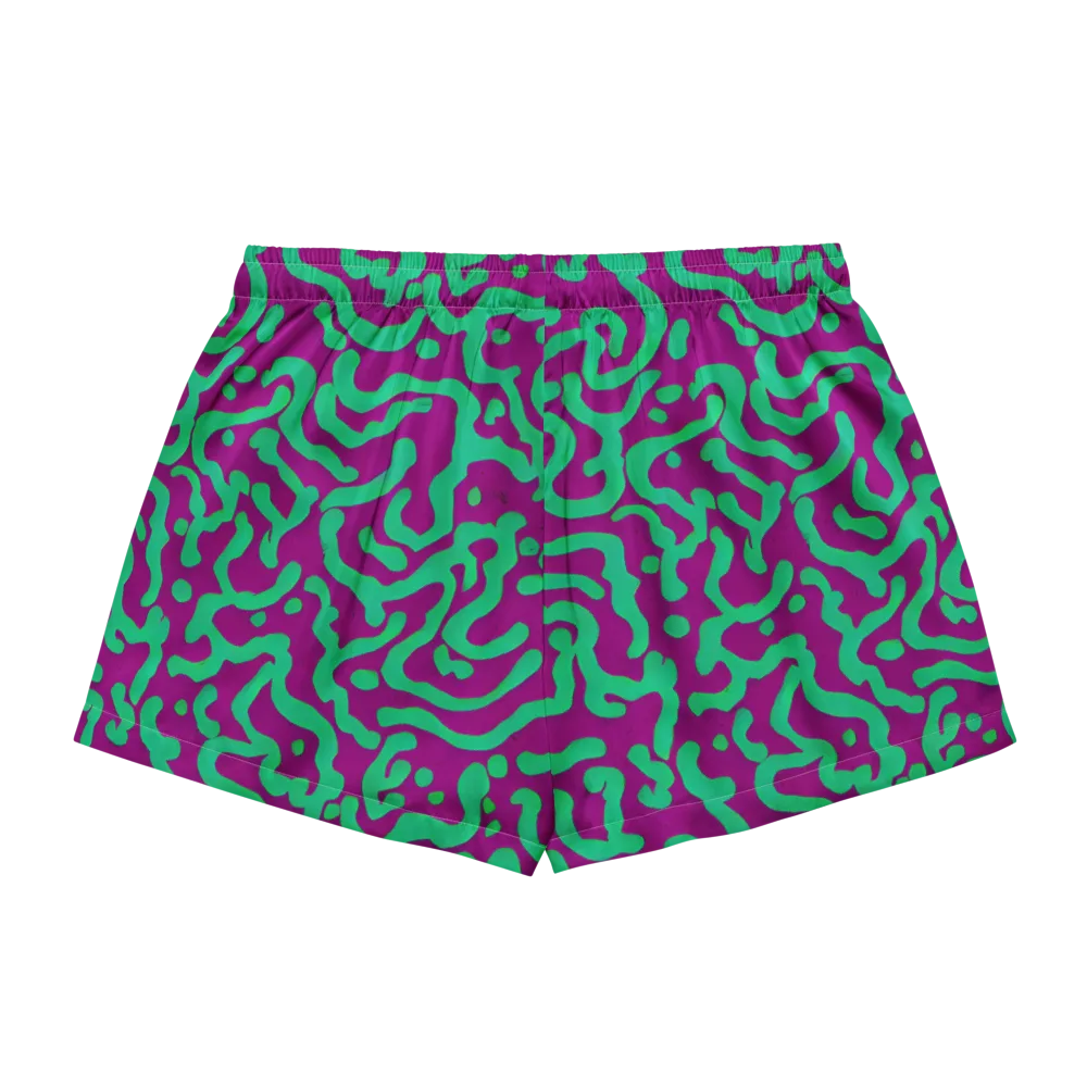 Ultraviolet Drift on Women's Pajama Shorts — Back