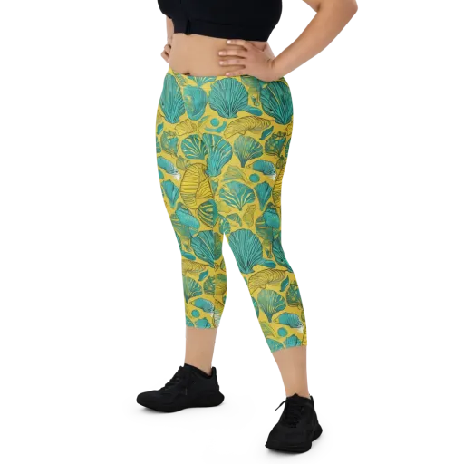Tropical Tidal on a Capri Leggings