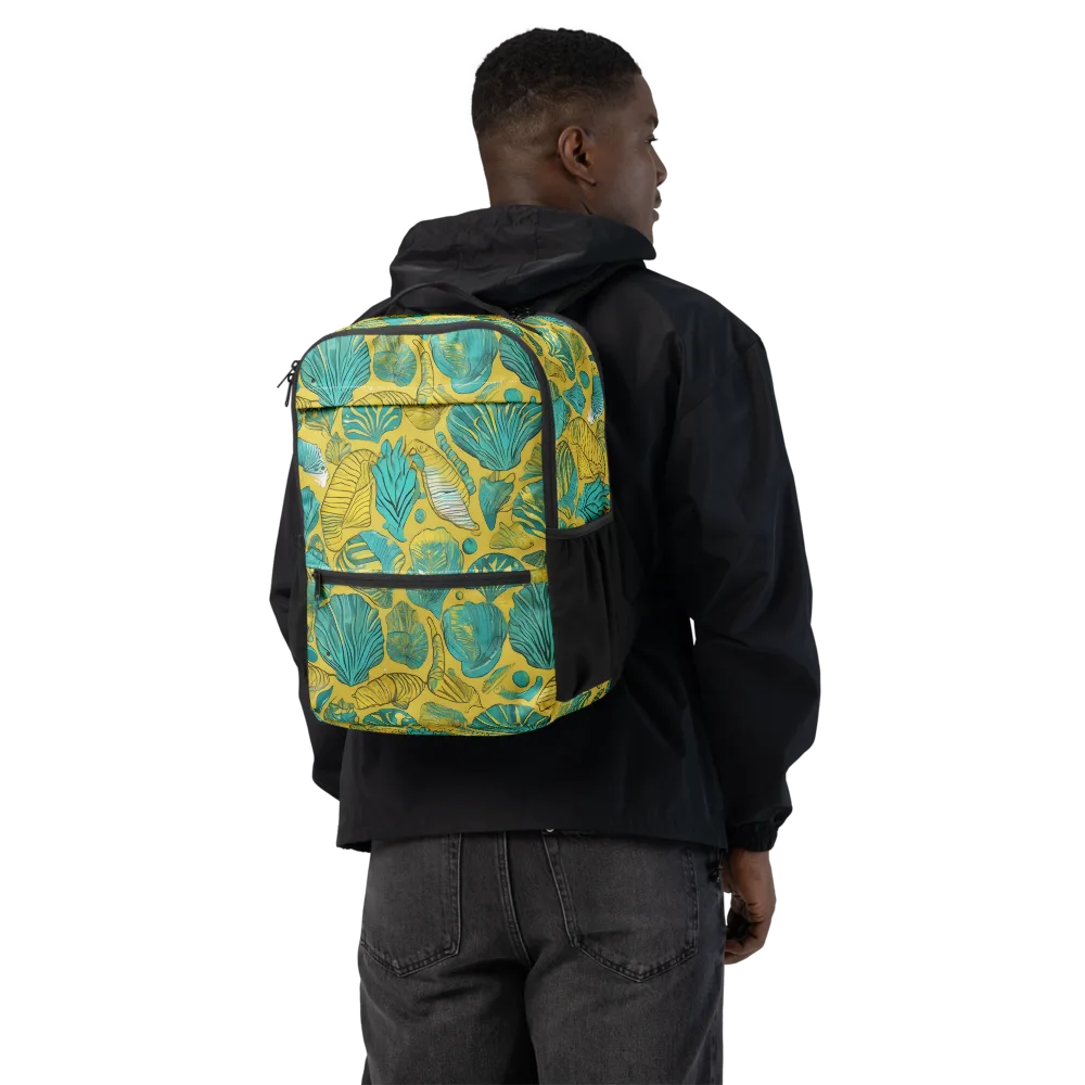 Tropical Tidal on Utility Backpack — Back