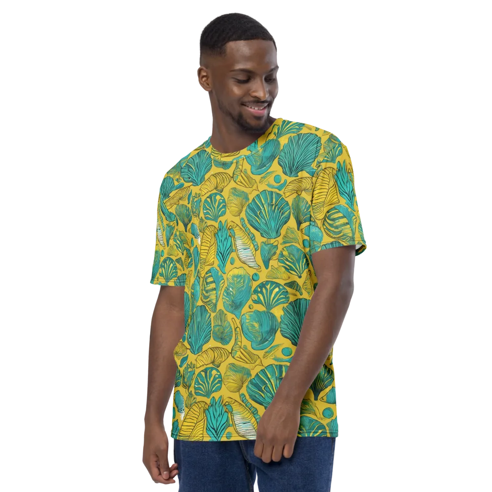 Tropical Tidal on Men's Crew Neck T-Shirt — Left