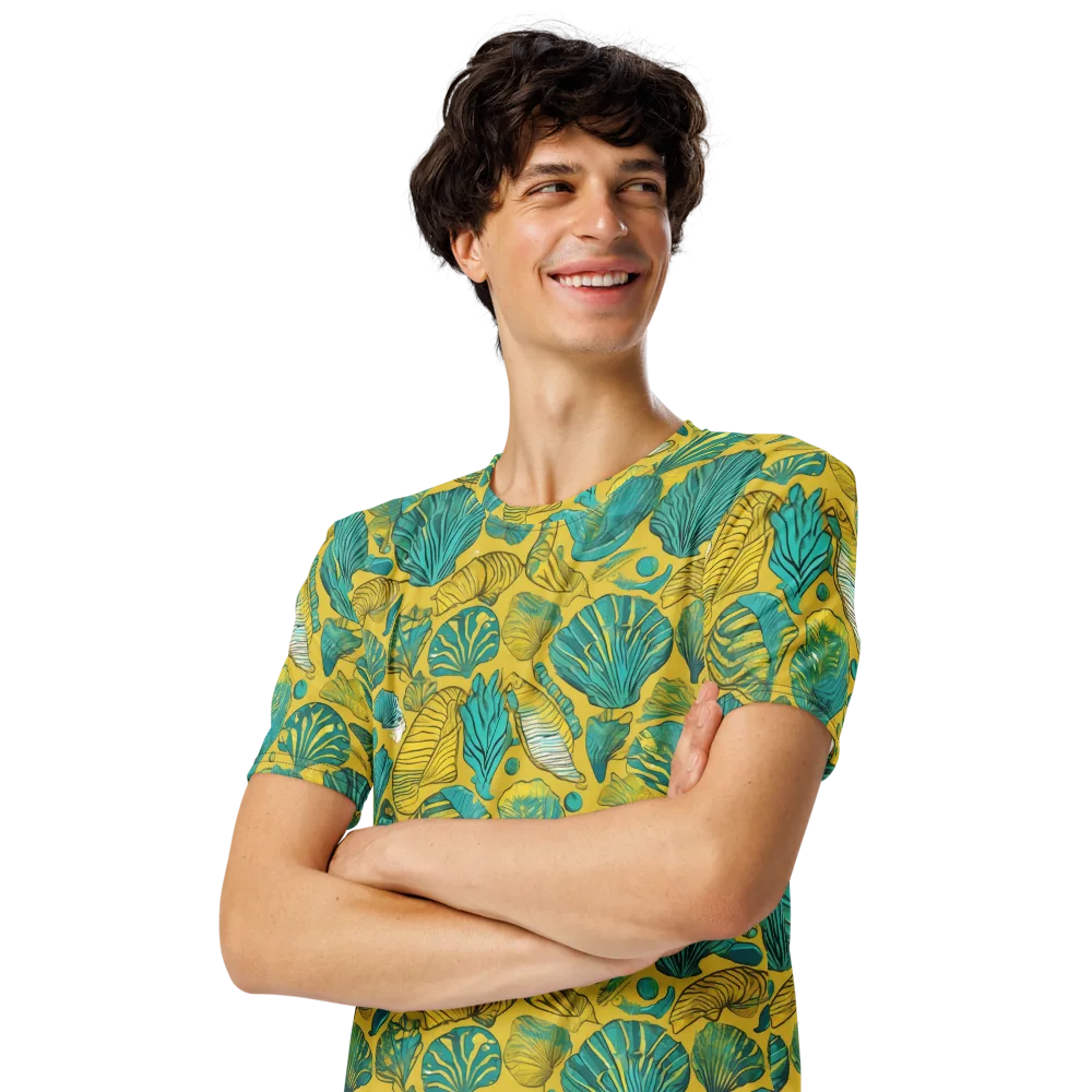 Tropical Tidal on Men's Crew Neck T-Shirt — Left Front