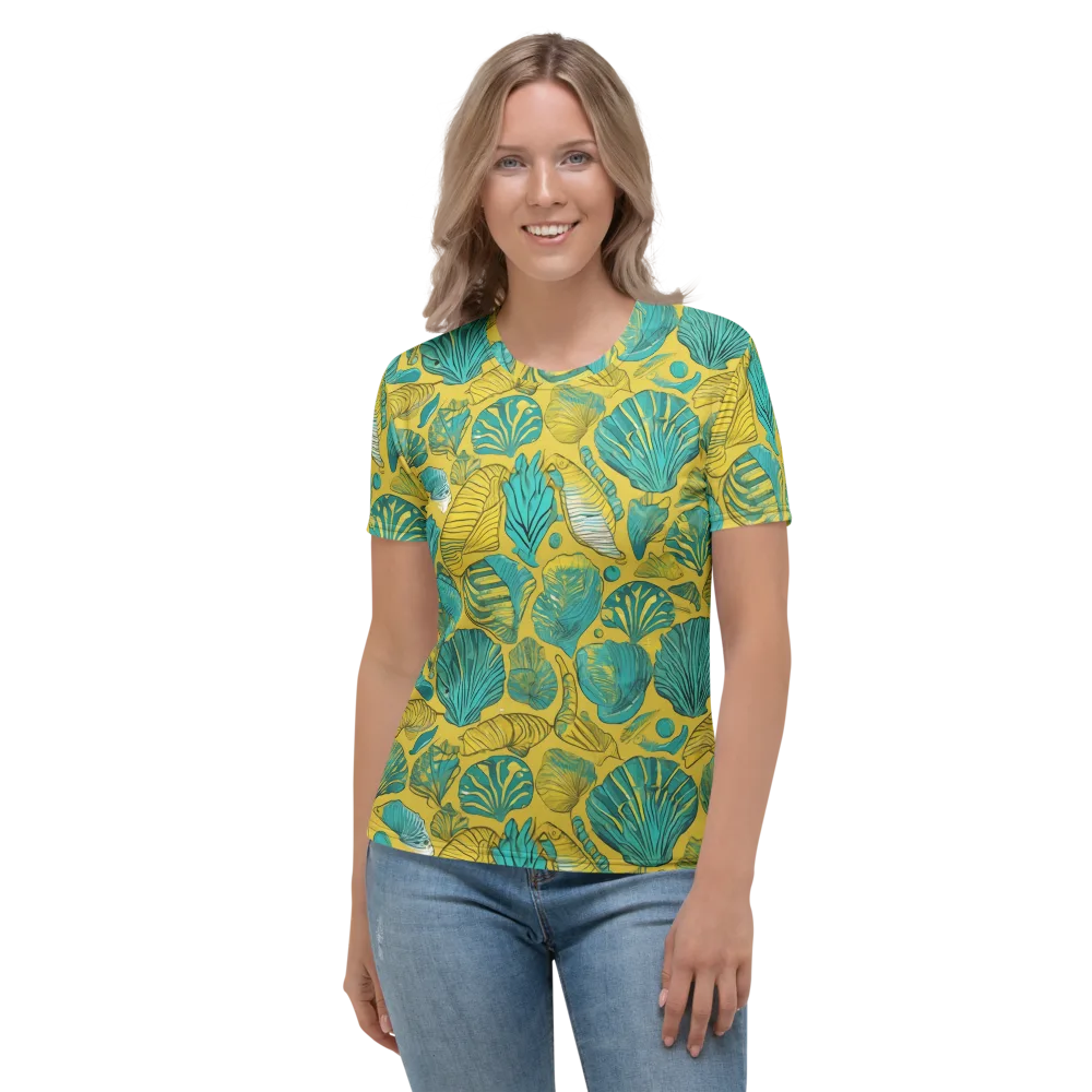 Tropical Tidal on Women's Crew Neck T-Shirt — Front