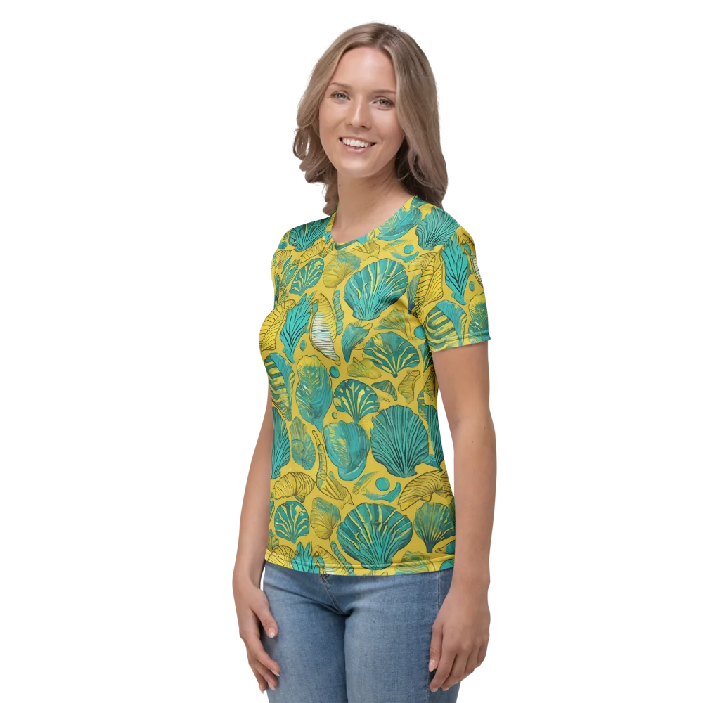 Tropical Tidal on Women's Crew Neck T-Shirt — Left