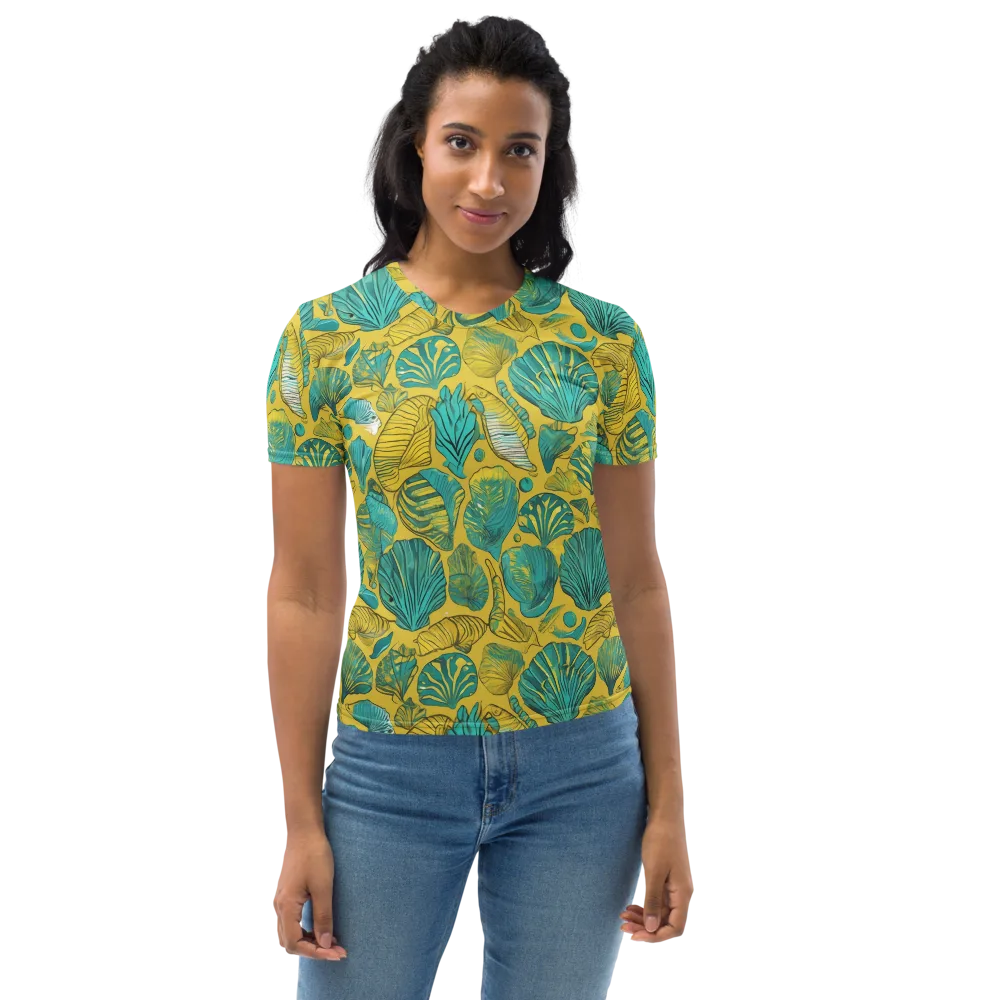 Tropical Tidal on Women's Crew Neck T-Shirt — Front