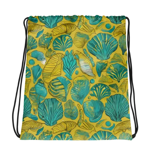 Tropical Tidal on a Drawstring Bag