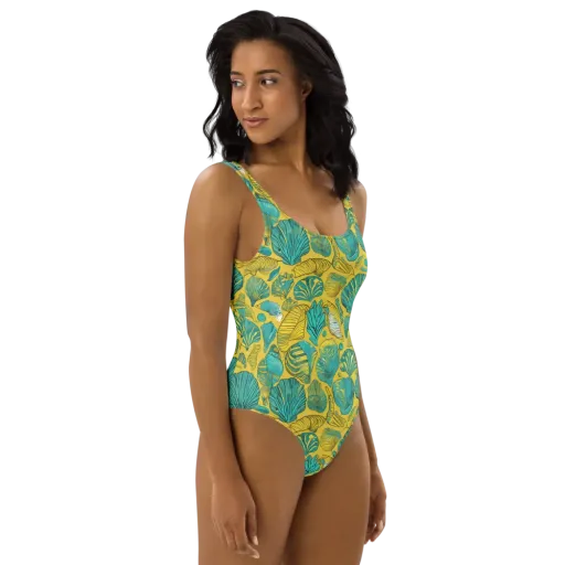 Tropical Tidal on a One-Piece Swimsuit