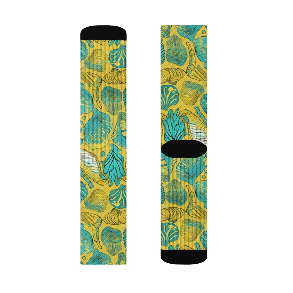 Tropical Tidal on Socks — Left Sock