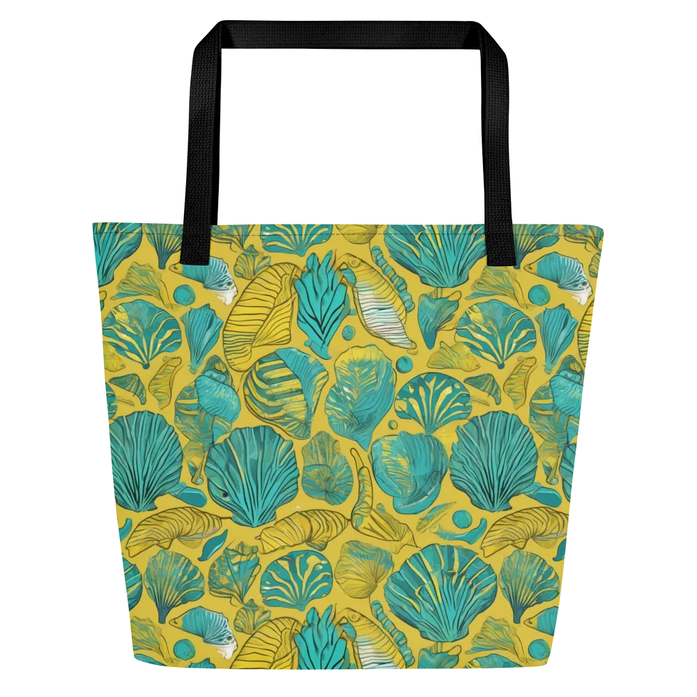 Tropical Tidal on Large Tote Bag W/ Pocket — Front