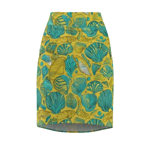 Tropical Tidal on a Pencil Skirt