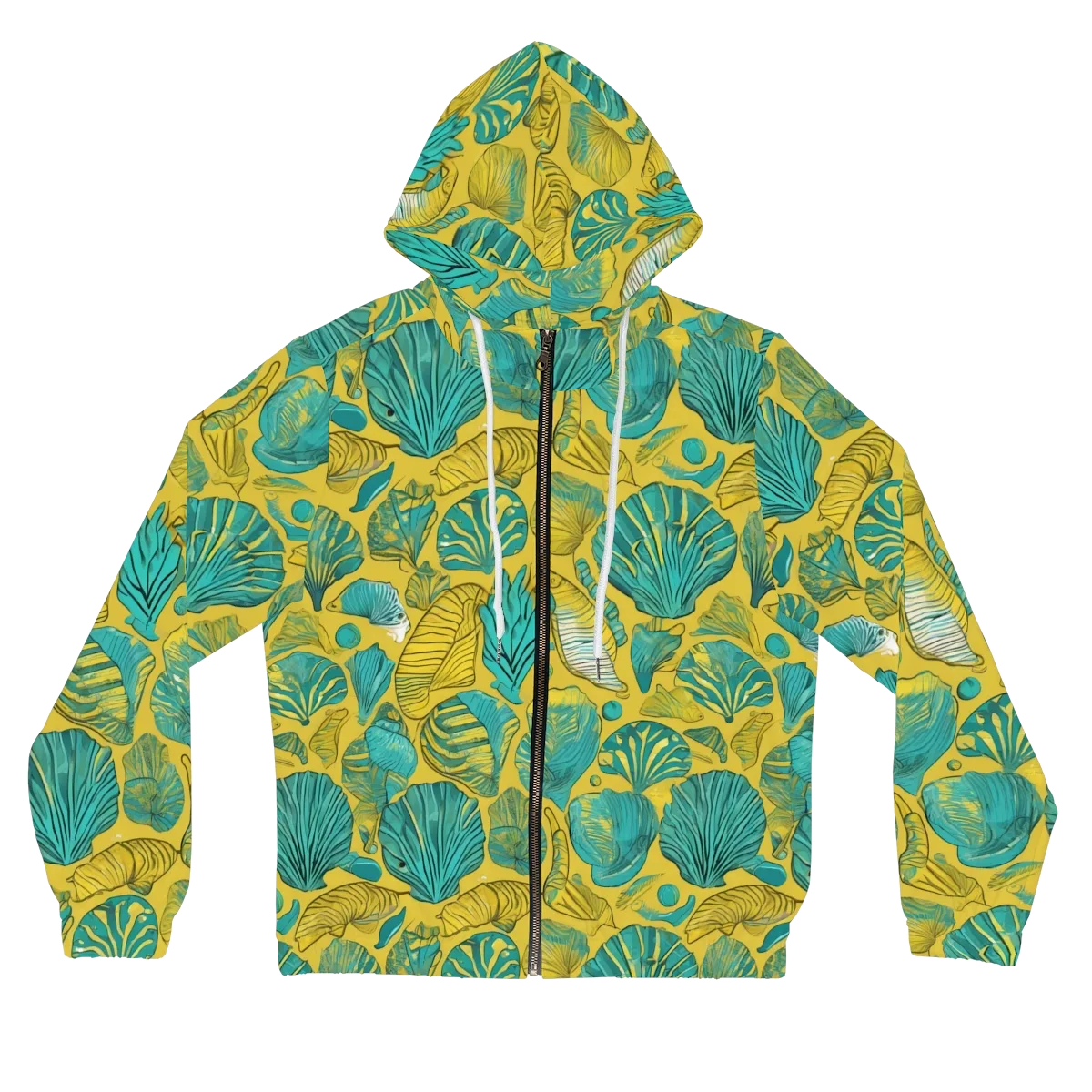 Tropical Tidal on Women's Full-Zip Hoodie — Front