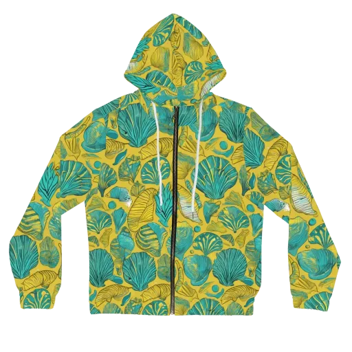 Tropical Tidal on a Women's Full-Zip Hoodie