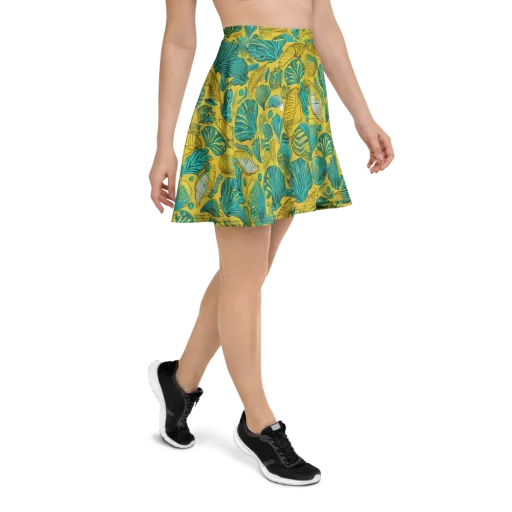 Tropical Tidal on a Skater Skirt