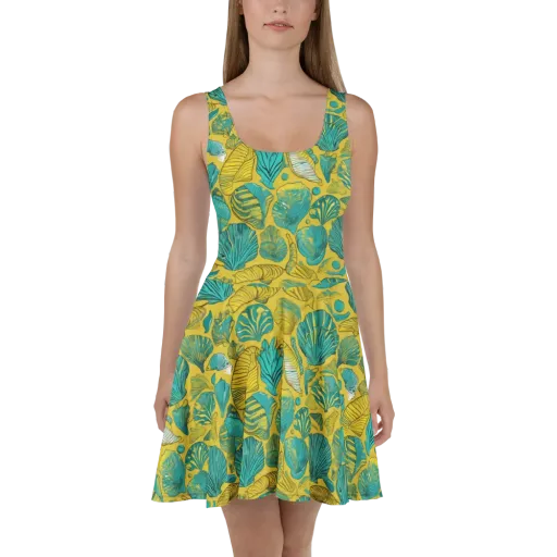 Tropical Tidal on a Skater Dress