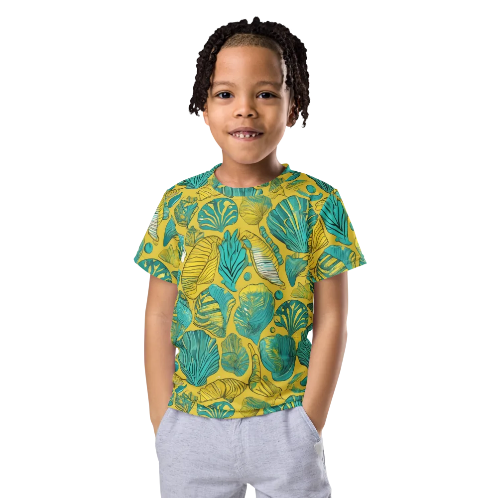 Tropical Tidal on Kids Crew Neck T-Shirt — Front