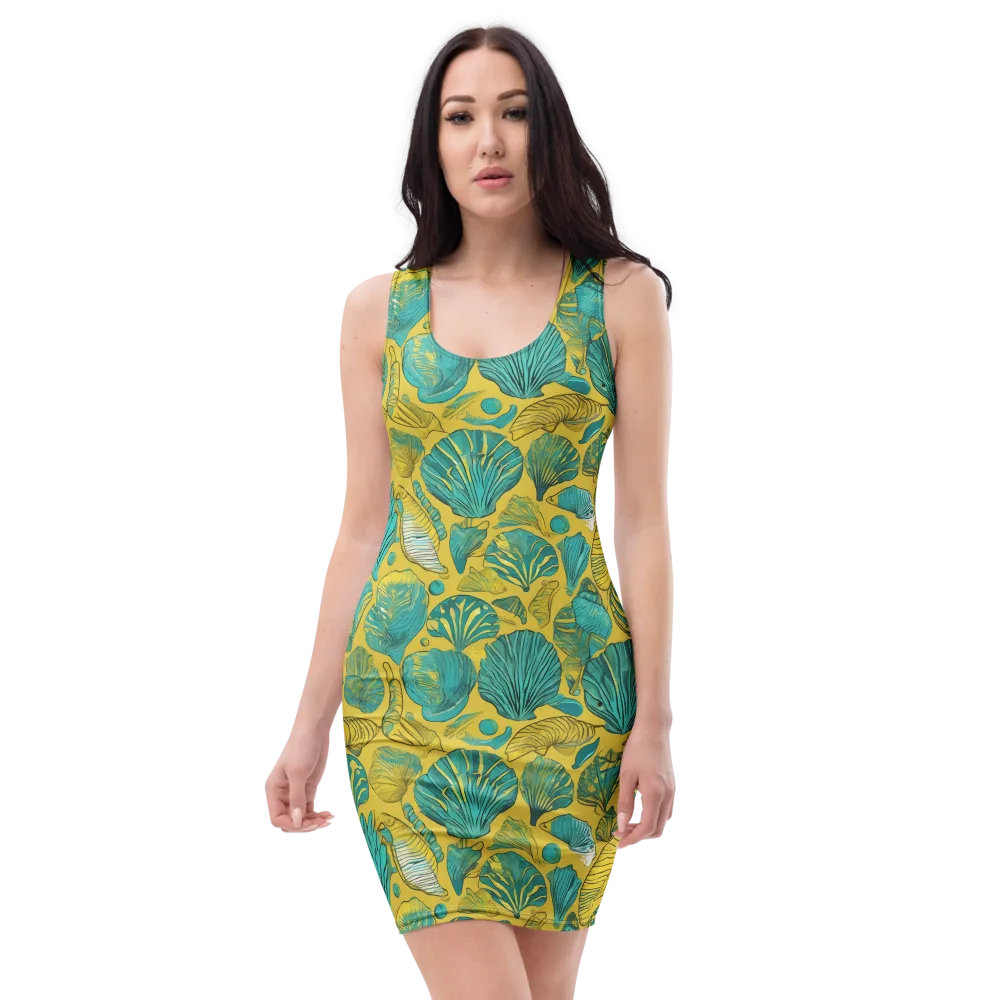 Tropical Tidal on Bodycon Dress — Front